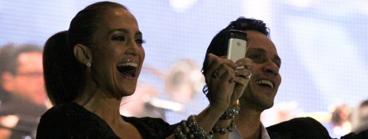 Jennifer Lopez on stage at Marc Anthony's concert in Mexico 12-17-10.